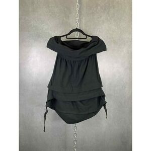 Vintage Comme Des Garçon Tao Black Cowlneck Top Size‎ Small